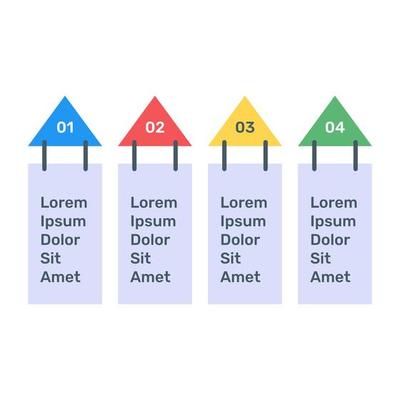 Step labels infographic icon in flat design