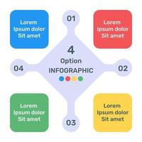 gráfico de etiquetas en icono plano vector