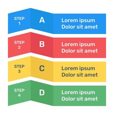 labels chart in flat icon
