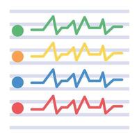 Statical chart vector in editable design