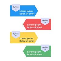 Business data representation through arrows infographic in flat icon vector