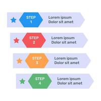 Step labels infographic icon in flat design vector