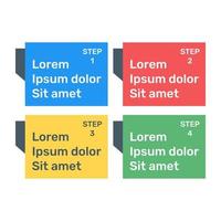 Step labels infographic icon in flat design vector