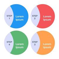 labels chart in flat icon vector