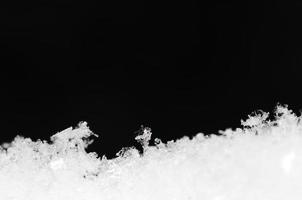 fresh snow and black background photo