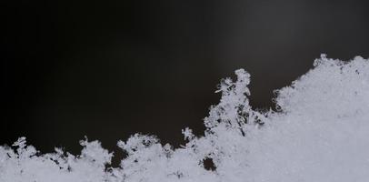 snow and many crystals panorama photo