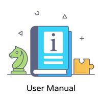 A premijum design icon of user manual vector