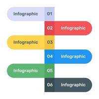 Flat icon of directional infographic in editable design vector