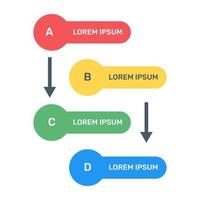 Flat icon of directional infographic in editable design vector