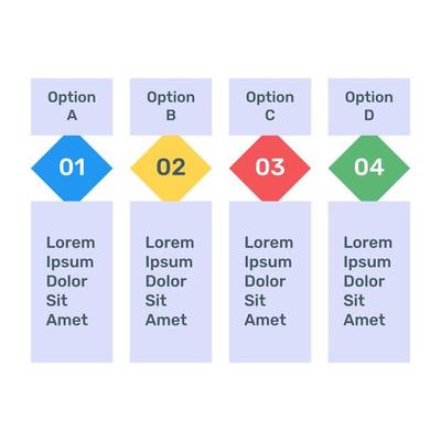 Step labels infographic icon in flat design