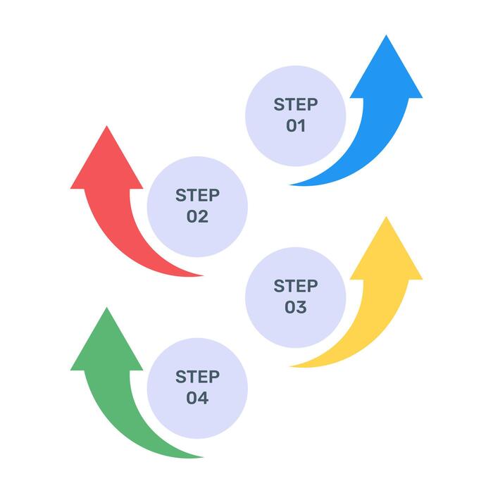 2 Step Process Vector Art, Icons, and Graphics for Free Download