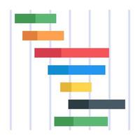 A perfect gantt graph icon in flat design vector