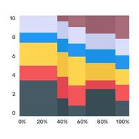 descargue este ícono plano del gráfico de datos comerciales vector