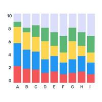 descargue este ícono plano del gráfico de datos comerciales vector