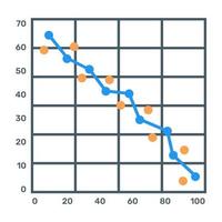 Icon of cartesian analytics in editable design vector