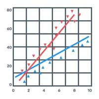 A flat editable icon of business chart vector