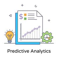 An icon design of predictive analytics vector