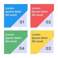 labels chart in flat icon vector