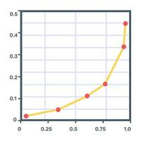 Function chart flat icon, editable design vector