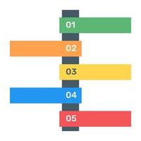 A timeline infographic icon in flat design vector