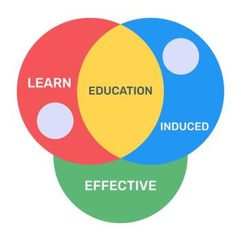 A flat icon of overlapping chart in editable design vector