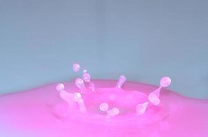 structure in pink liquid photo