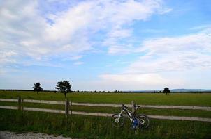 mountainbike at cattle ranch photo