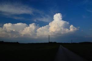 street and cloud photo