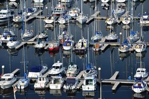 many boats in a port photo