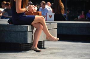 woman in skirt ice photo