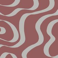 Reddish Brown Minimal Mid Century Brush Lines vector