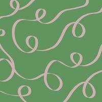 Green Minimal Mid Century Loopy Lines vector