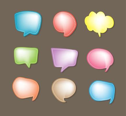 speech bubble cut paper design template. Vector illustration for your business