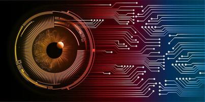 eye cyber circuit future technology concept background vector