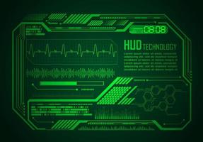 Fondo de concepto de tecnología futura de circuito cibernético de hud vector