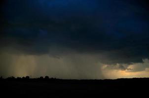 heavy rain with dark clouds photo