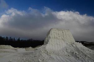 limestone break and white clouds photo