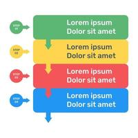 Step labels infographic icon in flat design vector