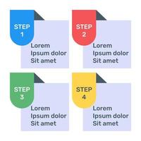 gráfico de etiquetas en icono plano vector