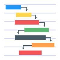 A modern icon of flowchart  infographic in flat design vector