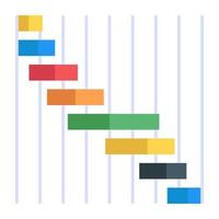 A perfect gantt graph icon in flat design vector