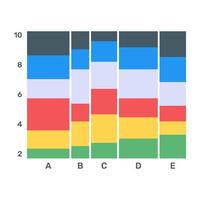 descargue este ícono plano del gráfico de datos comerciales vector