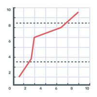 Function chart flat icon, editable design vector