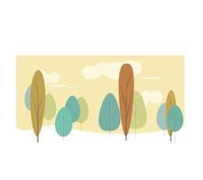 simple trees. A row of trees for the background. Forest vector