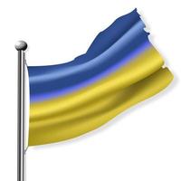 The state symbol of the flag of Ukraine, highlighted against the background of the national banner. Greeting card on the Day of the Republic of Ukraine. vector