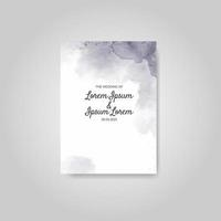 Wedding invitation with abstract watercolor background vector