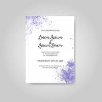 Wedding invitation with abstract watercolor background vector