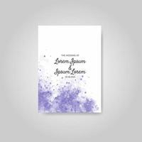 Wedding invitation with abstract watercolor background vector