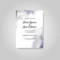 Wedding invitation with abstract watercolor background vector