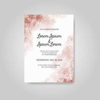 Wedding invitation with abstract watercolor background vector